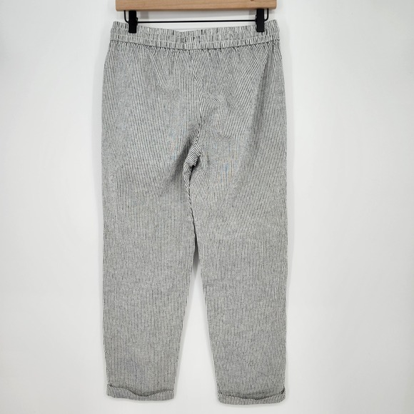 J.Crew Striped Linen Blend Drawstring Waist Pant Womens 4 Coastal Beachy Resort - Picture 7 of 7